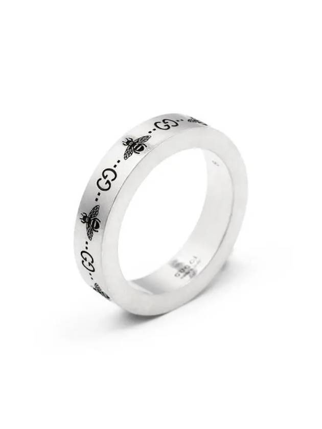 GG Bee Engraved Thin Ring Silver - GUCCI - BALAAN 5