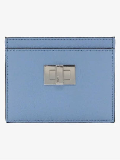 Peekaboo Selleria Leather Business Card Wallet Light Blue - FENDI - BALAAN 2