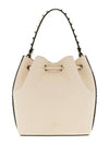 Rockstud Drawstring Bucket Bag White - VALENTINO - BALAAN 2