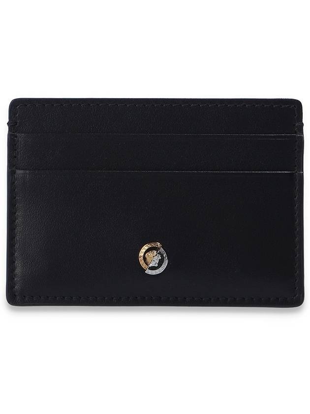 Medusa embellished card wallet black - VERSACE - BALAAN.