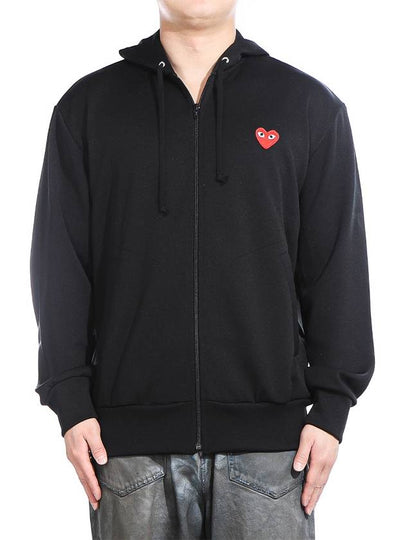 Red Heart Wappen Zip Up Hoodie Black - COMME DES GARCONS - BALAAN 2