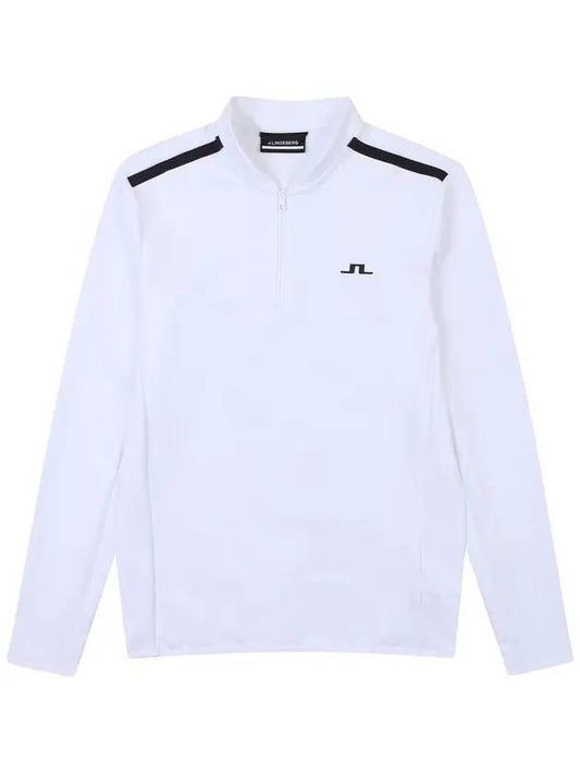 Tech Bridge Layer Half Zip Up Long Sleeve T-Shirt White - J.LINDEBERG - BALAAN 1