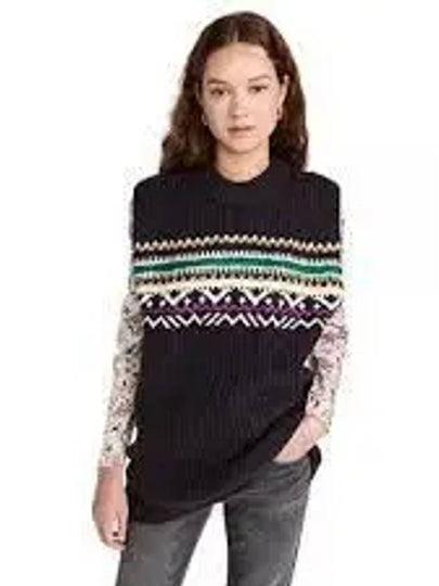 Gresley Wool Sleeveless Knit Top Fade Night - ISABEL MARANT - BALAAN 2