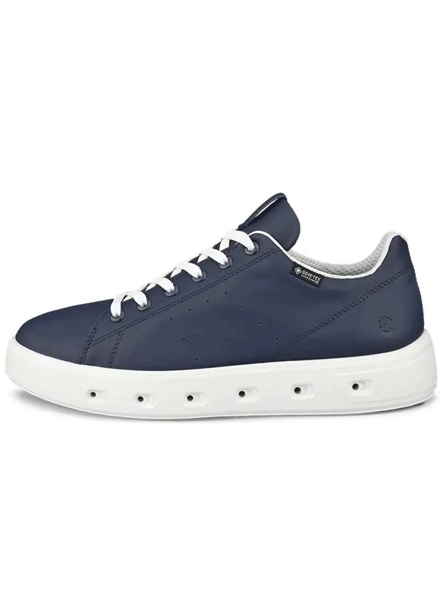 Women's Street 720 Leather Gore-Tex Low Top Sneakers Navy - ECCO - BALAAN 2