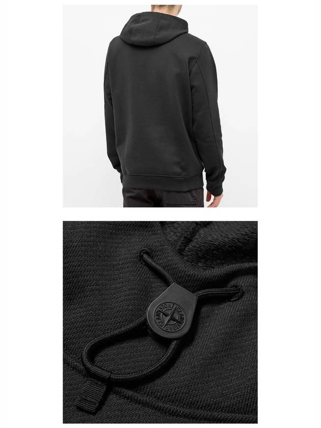 20FW 731560640 V0029 Zipper Pocket String Hood Black Men's Hoodie TJ - STONE ISLAND - BALAAN 5