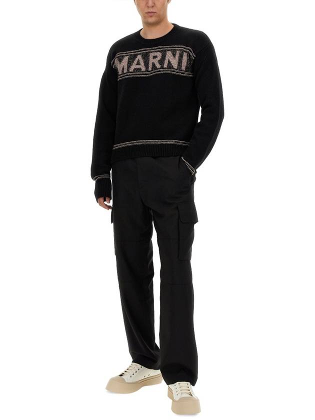 Fisherman Logo Knit Top Black - MARNI - BALAAN 5