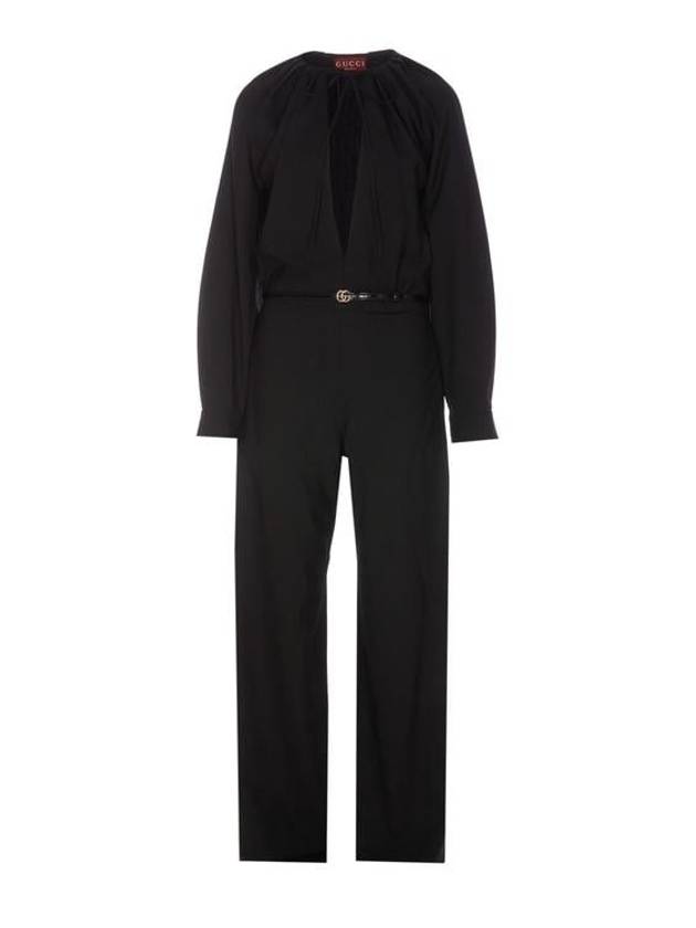 Keyhole Neck Jumpsuit Black - GUCCI - BALAAN 2