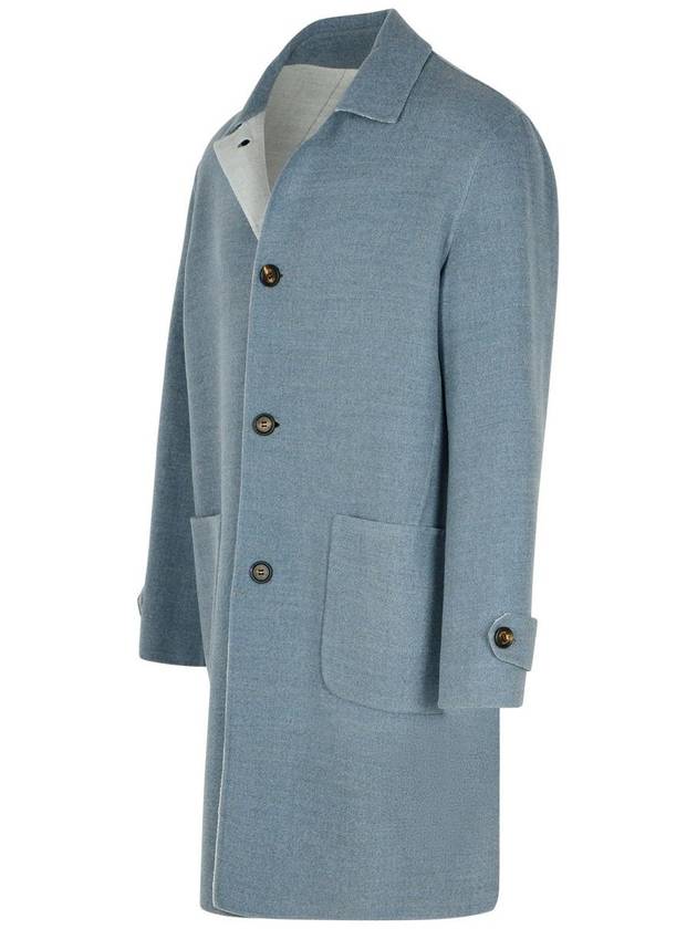 Eleventy Light Blue Wool Coat - ELEVENTY MILANO - BALAAN 2