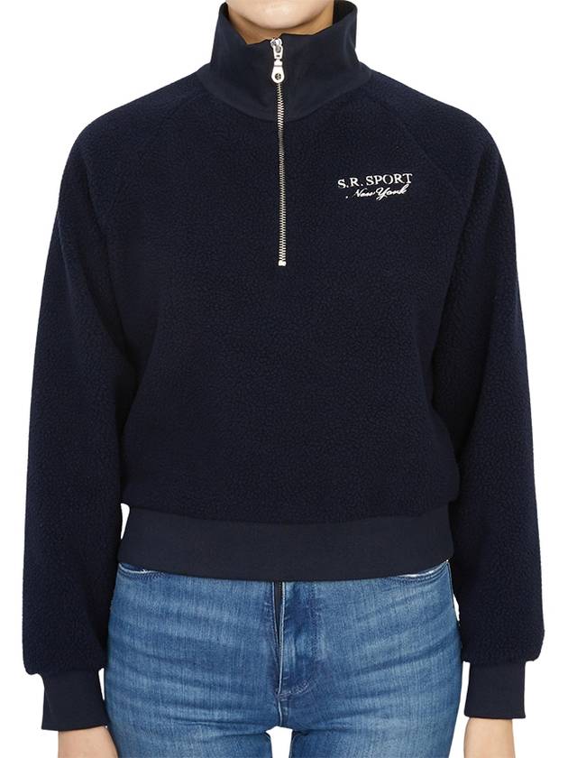 Embroider Logo Sweatshirt Navy - SPORTY & RICH - BALAAN 2