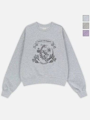 Brushed Options Majestic Bloom Graphic Sweat Shirts MLEANGE GRAY - LE SOLEIL MATINEE - BALAAN 1