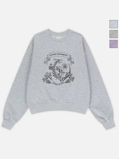 Majestic Bloom Graphic Sweatshirt Melange Grey - LE SOLEIL MATINEE - BALAAN 2