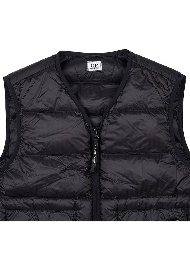 Lens Detail Zip-Up Quilted Vest Black - CP COMPANY - BALAAN 4