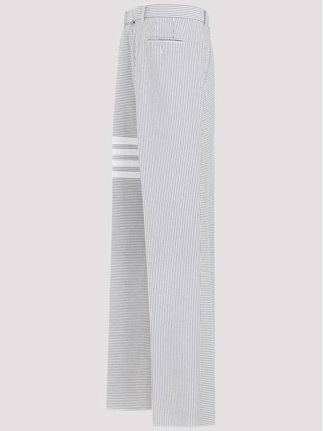 4 Bar Stripe Tailored Straight Pants Grey - THOM BROWNE - BALAAN 4