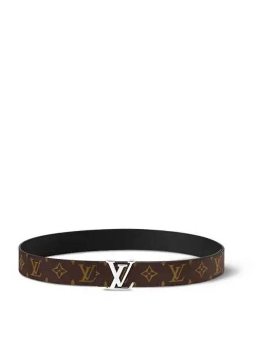 LV Initiales 35MM Reversible Leather Belt Black Brown - LOUIS VUITTON - BALAAN 2