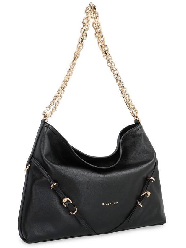 Voyou Chain Leather Shoulder Bag Black - GIVENCHY - BALAAN 4