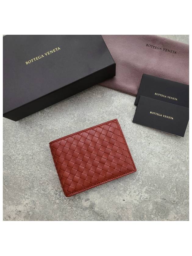 Intrecciato Wide Half Wallet Deep Brown - BOTTEGA VENETA - BALAAN 3