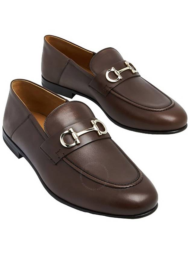 Gancini Ornament Loafer Chocolate - SALVATORE FERRAGAMO - BALAAN 3