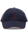 Men's Ball Cap Blue - BRUNELLO CUCINELLI - BALAAN.