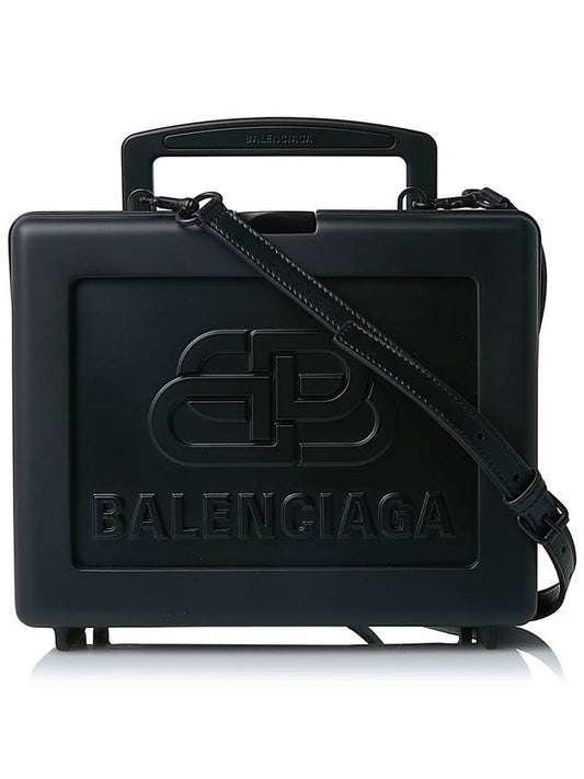 BB logo top handle tote bag black - BALENCIAGA - BALAAN.