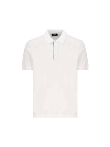 Piqué Polo Shirt White - FENDI - BALAAN 1