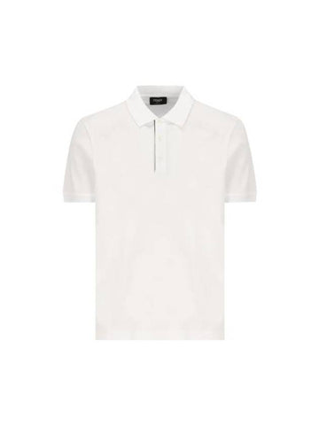 Piqué Polo Shirt White - FENDI - BALAAN 1