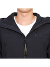 Men's Shell R Drawstring Goggle Hooded Jacket Navy - CP COMPANY - BALAAN 9