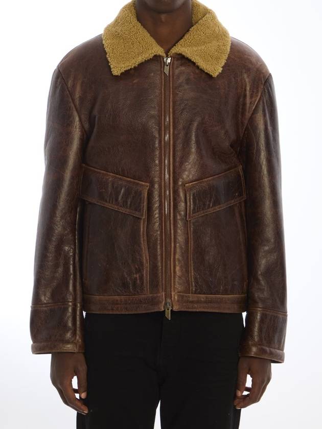 Leather Bomber Jacket - SALVATORE SANTORO - BALAAN 1