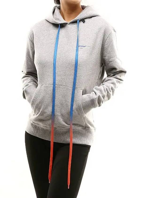 Acrylic Arrow Slim Fit Long Sleeve Hoodie Grey - OFF WHITE - BALAAN 4