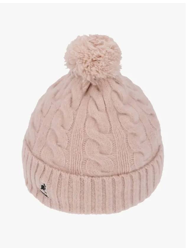 K4460SM LIGHT PINK Cable Knit Pom Beanie - KANGOL - BALAAN 3