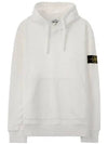 Wappen Patch Garment Dyed Hoodie White - STONE ISLAND - BALAAN 2