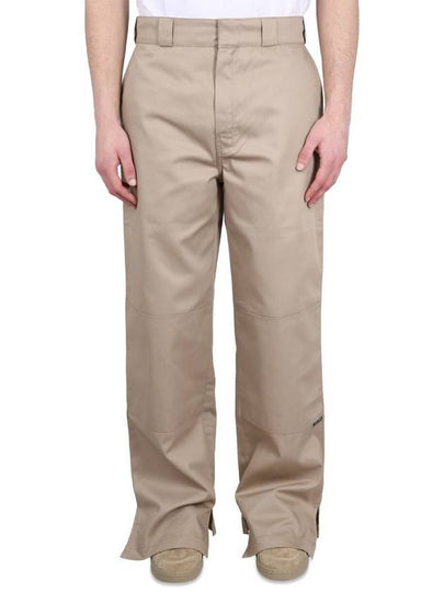 Reversed Waistband Chino Straight Pants Beige - PALM ANGELS - BALAAN 2