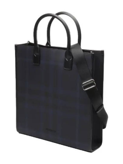 Slim Vertical Denny Tote Bag Navy - BURBERRY - BALAAN 2