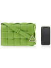 Silver Padded Cassette Cross Bag Acid Green - BOTTEGA VENETA - BALAAN 7