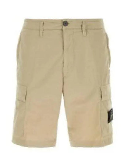 Light Stretch Cotton Bermuda Regular Fit Shorts Beige - STONE ISLAND - BALAAN 2