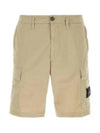 Light Stretch Cotton Bermuda Regular Fit Shorts Beige - STONE ISLAND - BALAAN 2