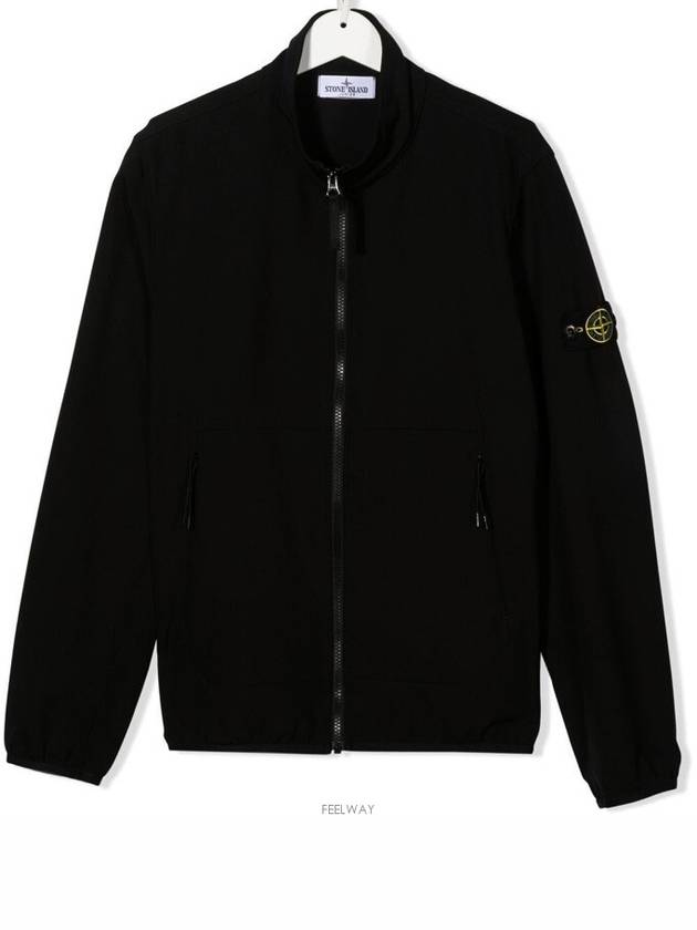 14 year old size black soft shell wappen zip up jacket 7716Q0312 - STONE ISLAND - BALAAN 4