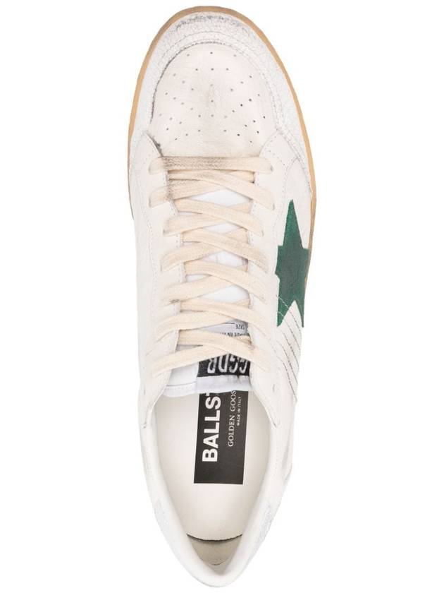 Ballstar Low Top Sneakers White Green - GOLDEN GOOSE - BALAAN 5