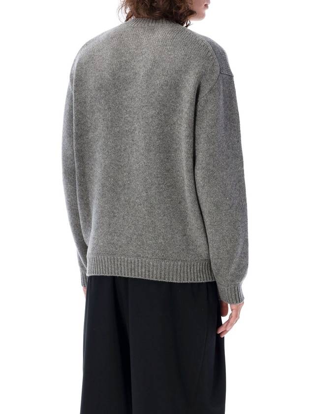 Lucky Tiger Genderless Wool Knit Top Stone Grey - KENZO - BALAAN 3