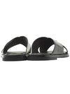 Triangle Logo Leather Slippers Black - PRADA - BALAAN 5