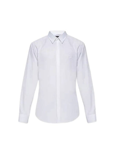 Men's Cotton Long Sleeve Shirt White - FENDI - BALAAN 1