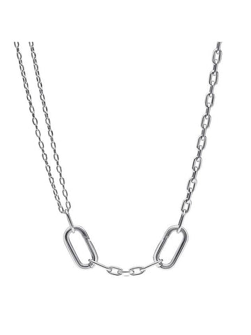 Double Link Chain Necklace Silver - PANDORA - BALAAN 1