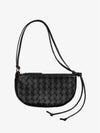 Intrecciato Shoulder Bag Black - BOTTEGA VENETA - BALAAN 2