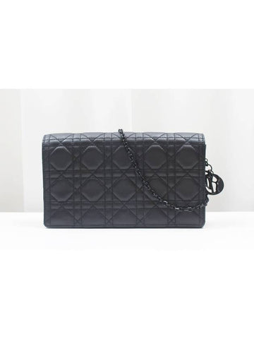 Lady Cannage Clutch Matte Black Chain Shoulder Bag S0204SLOI M989 - DIOR - BALAAN 1