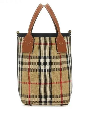 London check canvas mini tote bag 270059 - BURBERRY - BALAAN 1