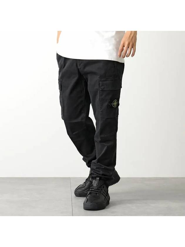 Wappen Patch Cargo Track Pants Black - STONE ISLAND - BALAAN 2