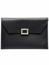 Buckle Envelope Small Clutch Bag Black - ROGER VIVIER - BALAAN 1