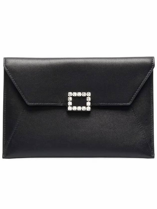 Buckle Envelope Small Clutch Bag Black - ROGER VIVIER - BALAAN 1