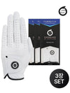 1 set of 3 premium natural sheepskin golf gloves 16153GV82 - SUNDERLAND - BALAAN 3