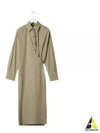 Straight Collar Twisted Long Dress Beige - LEMAIRE - BALAAN 2