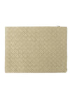 Intrecciato Half-Zip Clutch Bag Beige - BOTTEGA VENETA - BALAAN 1